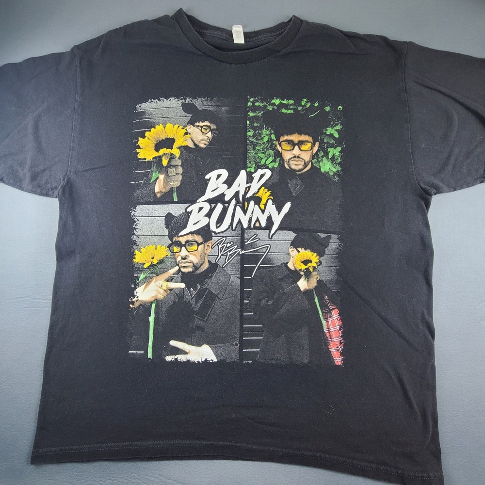 Bad Bunny Alstyle Apparel & Activewear Graphic T-Shirt Men's XL Black Casual Tee